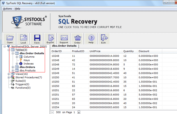 MS SQL Recovery Software Screenshot 1
