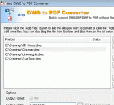 DWG to PDF Converter 201202 Screenshot 1