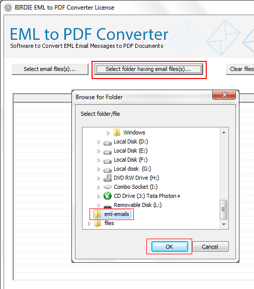 Import EML to PDF Screenshot 1