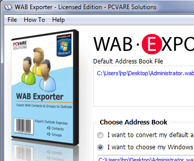 Import WAB into Outlook 2003 Screenshot 1