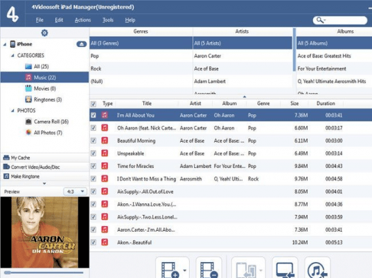 4Videosoft iPad Manager Screenshot 1
