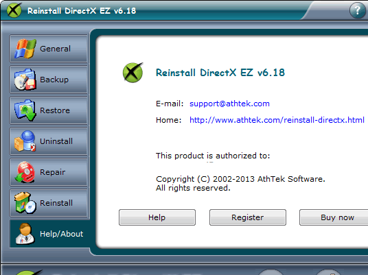 Reinstall DirectX EZ Screenshot 1