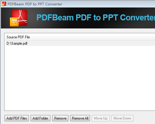 PDFBeam PDF to PPT Converter Screenshot 1