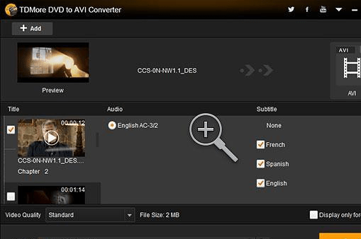 TDMore DVD to AVI Converter Screenshot 1