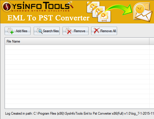 SysInfoTools EML to PST Converter Screenshot 1