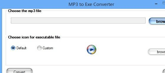 Free MP3 to EXE Converter Screenshot 1