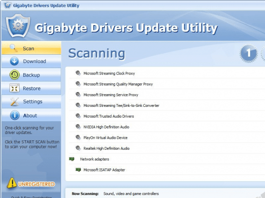 Gigabyte Drivers Update Utility Screenshot 1
