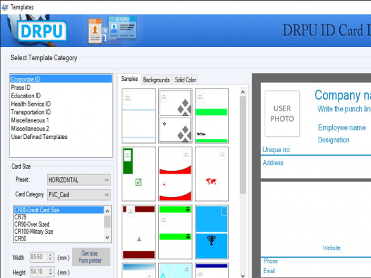 DRPU ID Card Design Software Screenshot 1