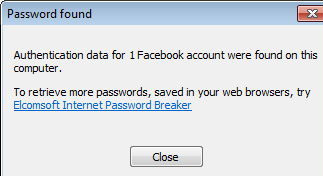 Facebook Password Extractor Screenshot 1