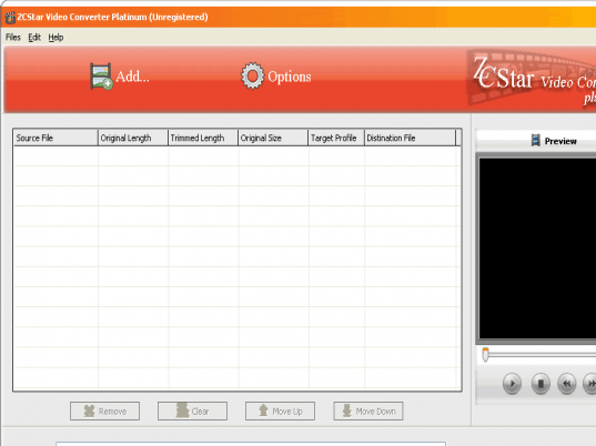 ZCStar Video Converter Platinum Screenshot 1
