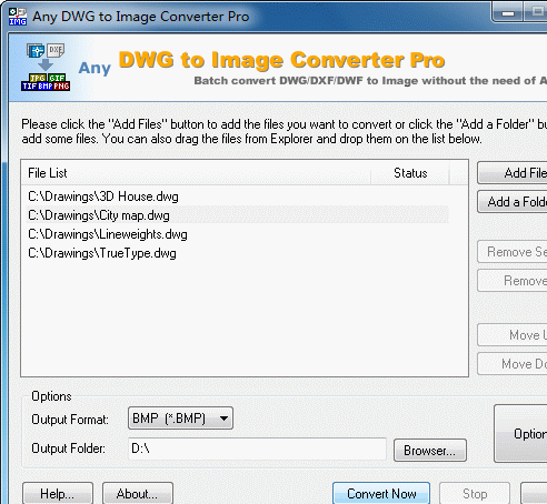 DWG to JPG Converter - 2008 Screenshot 1