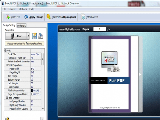 Boxoft PDF to Flipbook Screenshot 1