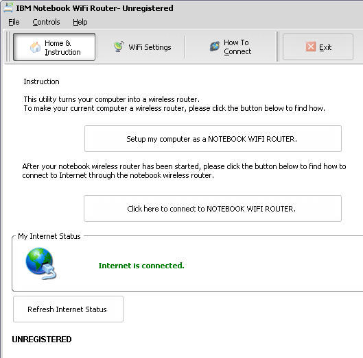IBM Notebook WiFi Router Screenshot 1