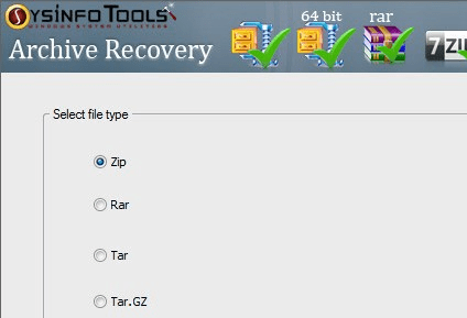 SysInfoTools Archive Recovery Screenshot 1
