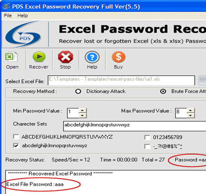 MS Excel Password Protection Removal Screenshot 1