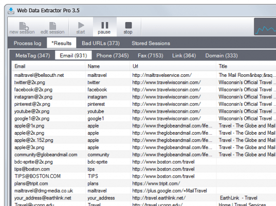 Web Data Extractor Pro Screenshot 1