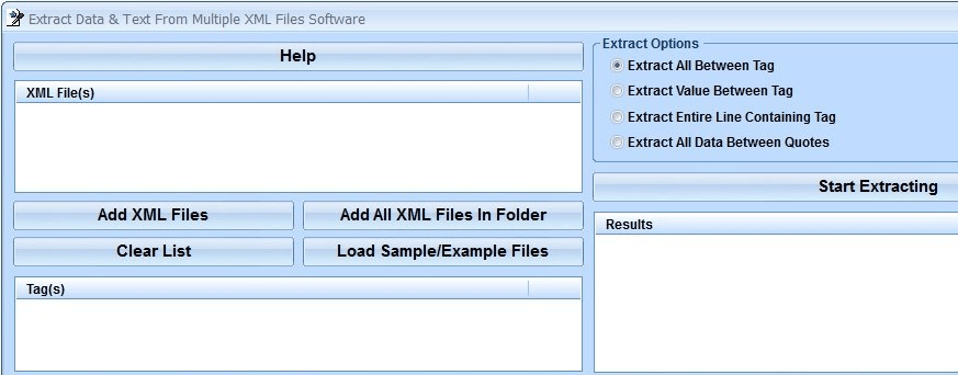 Extract Data & Text From Multiple XML Files Software Screenshot 1
