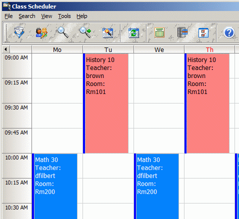 CyberMatrix Class Scheduler Screenshot 1