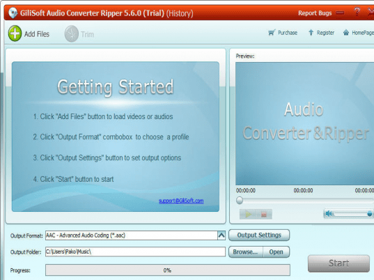 GiliSoft Audio Converter Ripper Screenshot 1