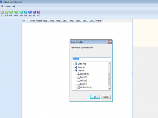 Total Outlook Express Converter Screenshot 1
