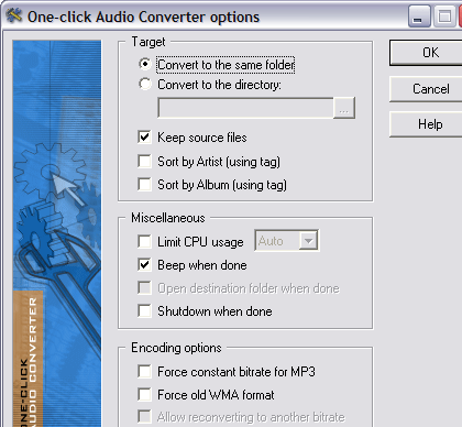 One-click Audio Converter Screenshot 1