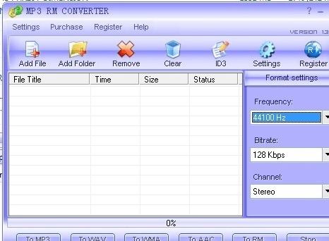 MP3 RM Converter Screenshot 1