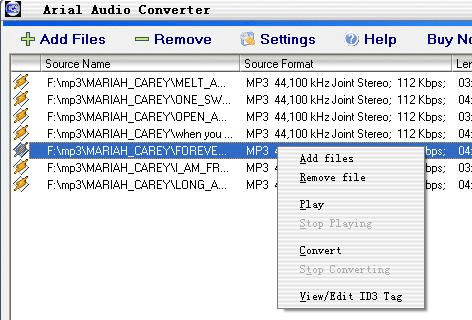 Arial Audio Converter Screenshot 1
