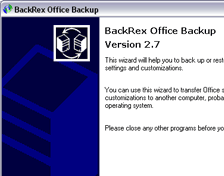 BackRex Office Backup Screenshot 1