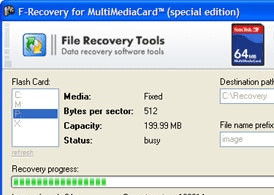 F-Recovery for MultiMediaCard Screenshot 1