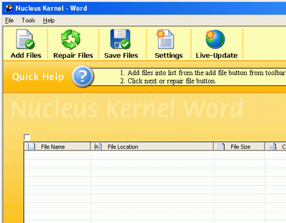 Kernel Word - Repair Corrupted Word Documents Screenshot 1