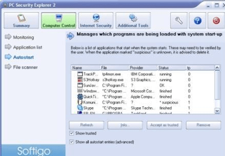 PC Security Explorer Screenshot 1