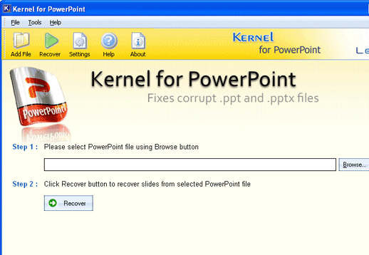 Kernel PowerPoint - Repair Powerpoint Files Screenshot 1