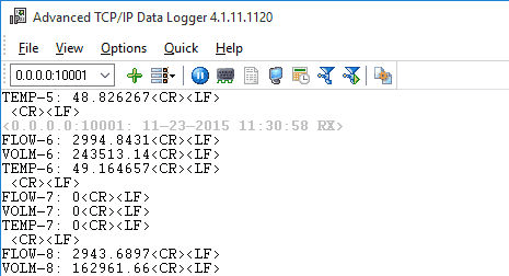 Advanced TCP IP Data Logger Screenshot 1