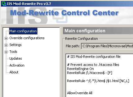 IIS Mod-Rewrite Standard Screenshot 1
