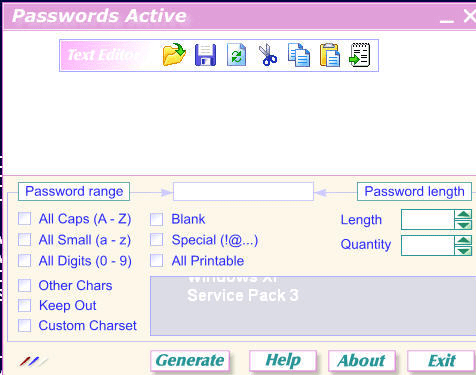 Passwords Active Screenshot 1