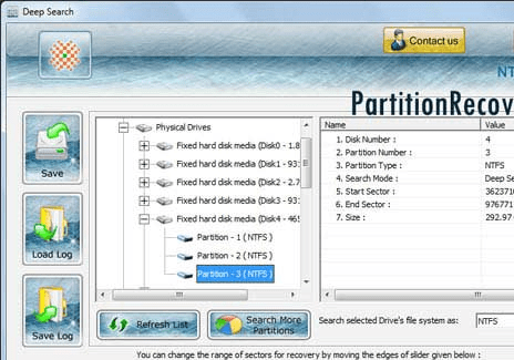 Windows NTFS Partition Data Recovery Screenshot 1