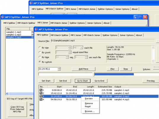 MP3 Splitter Joiner Pro Screenshot 1