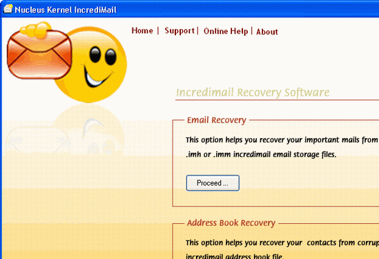 Nucleus Incredimail Recovery Screenshot 1