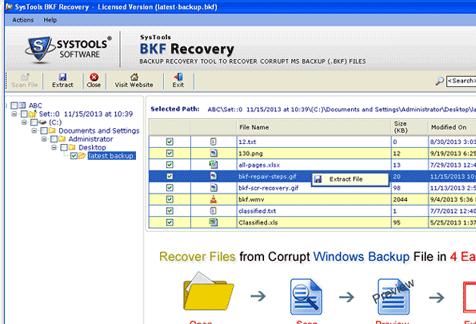 BKF File Recovery Screenshot 1
