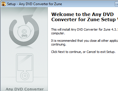 Any DVD Converter for Zune Screenshot 1