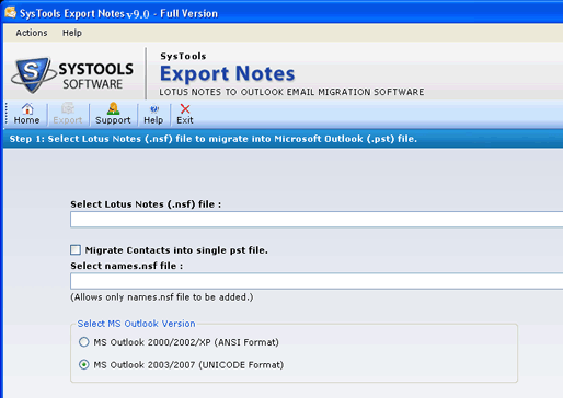 NSF to PST Exporter Screenshot 1