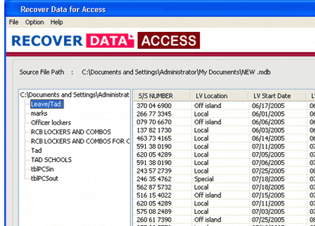 Access File Repair Tool Screenshot 1