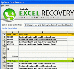 Excel Files Recovery Screenshot 1