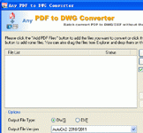 Any PDF to DXF Converter 2010.11.3 Screenshot 1