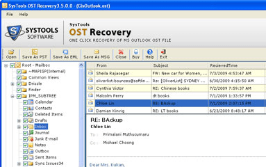 OST to Outlook 2007 Screenshot 1