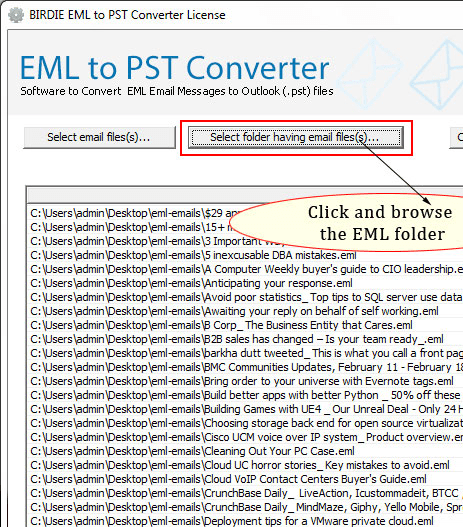 Convert EML to Outlook 2010 Screenshot 1
