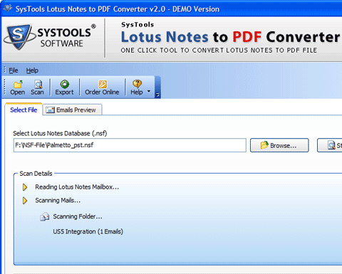 Lotus Notes Document to PDF Screenshot 1
