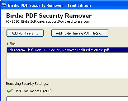 Remove PDF Password Screenshot 1