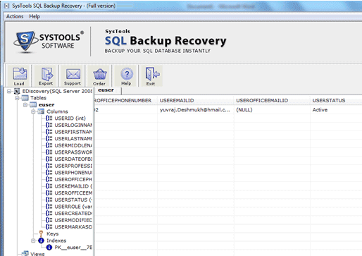 SQL 2000 Backup Database Recovery Screenshot 1