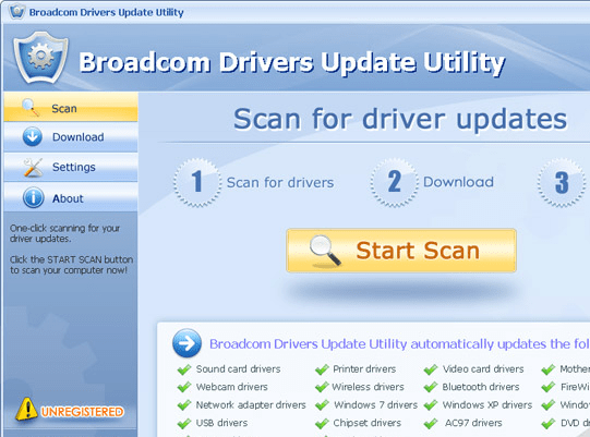 Broadcom Drivers Update Utility Screenshot 1